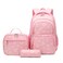 YJMKOI 3Pcs Daisy Prints Backpack for Girls MiddleSchool Elementary Students Bookbag Set with Lunch Box Pink