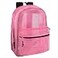 Trail maker Transparent Mesh Backpacks for School Kids Beach Travel Mesh See Through Backpack with Padded Straps Pink Large