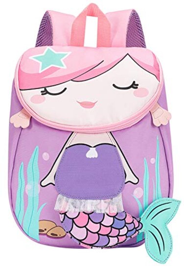 Bluboon Toddlers Backpack for Girls Cute Preschool Backpack 3D Schoolbag Toddler Bookbag for Kids Purple