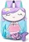 Bluboon Toddlers Backpack for Girls Cute Preschool Backpack 3D Schoolbag Toddler Bookbag for Kids Blue