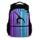 NICEFORNICE Backpacks for School 17 Inch Aesthetic Gymnastic Backpack for Girls Black Lightweight Bookbag for Kids