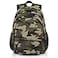 LOMBARDIDEN Kids Backpack for Boys Green Camouflage School Backpack for Teens Students Schoolbag Lightweight Waterproof Elementary Book Bag Travel Casual Daypack