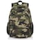 LOMBARDIDEN Kids Backpack for Boys Green Camouflage School Backpack for Teens Students Schoolbag Lightweight Waterproof Elementary Book Bag Travel Casual Daypack