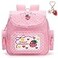 LJCTULY Cutecore Strawberry Backpack Pink Backpack for Girls Kawaii Lace JK Polka Dot Embroidery Bag for Teens