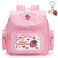 LJCTULY Cutecore Strawberry Backpack Pink Backpack for Girls Kawaii Lace JK Polka Dot Embroidery Bag for Teens
