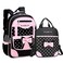 VIDOSCLA School Bags for Girls2Pcs Bowknot Students BackpackElementary Princess Bookbag Sets for School