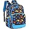 VASCHY School Backpack for Boys 16in Water Resistant Backpack for Kids PreschoolPrimaryElementary School Bookbag with Tablet Sleeve Black Dino