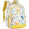 VASCHY Kids backpacks 16in Water Resistant Backpack for PreschoolPrimaryElementary School Bookbag for Boys Girls with Tablet Sleeve Yellow Dino
