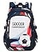 mezhsa Boys Backpack Kids Bookbag Durable Elementary Middle School Bags Soccer 18in white