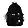 GAXOS Cute Aesthetic Backpack for School Middle Student Travel Pink Backpack Teens Girls Bear Pin Book Bags