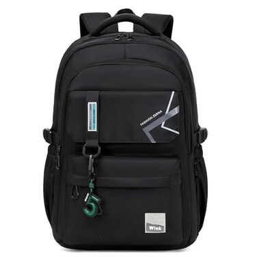 ZHIERNA School Backpack for Boys Middle School Elementary Bookbags for Teens Boys WaterResistant Lightweight Casual DaypackBlack