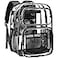 PACKISM Clear Backpack for School 17 inch Large Heavy Duty Bookbag Reinforced See Through PVC Transparent Backpack for Students Men Women Active Black Age 12