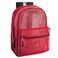 Trail maker Transparent Mesh Backpacks for School Kids Beach Travel Mesh See Through Backpack with Padded Straps Red Large