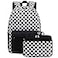 Octsky Kids Backpack for Girls Teens Elementary Middle School Bookbags Childs Back to School Bag with Lunch Box BlackWhite One Size