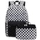 Octsky Kids Backpack for Girls Teens Elementary Middle School Bookbags Childs Back to School Bag with Lunch Box BlackWhite One Size