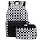 Octsky Kids Backpack for Girls Teens Elementary Middle School Bookbags Childs Back to School Bag with Lunch Box BlackWhite One Size