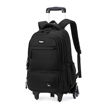 ETAISHOW Rolling Backpack for Boys with Wheels Roller Backpack Wheeled School Bag for Teen Boys Black
