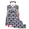 Mfikaryi 3PCS Girls Rolling Backpack Elementary Student Schoolbag Travel Trolley Bag Wheeled Bookbag with Lunch Box