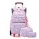 Mfikaryi 3PCS Girls Rolling Backpack Elementary Student Schoolbag Travel Trolley Bag Wheeled Bookbag with Lunch Box