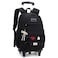 ZHANAO Girls Rolling Backpack Wheeled Backpack for Boys Trolley School Bags Kids Luggage Roller Backpack with Wheels