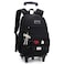 ZHANAO Girls Rolling Backpack Wheeled Backpack for Boys Trolley School Bags Kids Luggage Roller Backpack with Wheels