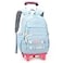 ZHANAO Girls Rolling Backpack Wheeled Backpack for Boys Trolley School Bags Kids Luggage Roller Backpack with Wheels