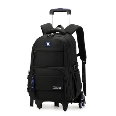 Armbq Rolling Backpack for Boys Kids with Wheels Trolley School Bag for Teens Elementary Wheeled Backpack
