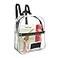 Clearworld Stadium Approved Clear Mini Backpack Heavy Duty ColdResistant Transparent PVC Backpack with Work Security Travel StadiumBlack