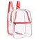Clearworld Clear Backpack Stadium ApprovedHeavy Duty ColdResistant Transparent PVC Backpack with Work Security Travel StadiumPink