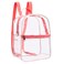 Clearworld Clear Backpack Stadium ApprovedHeavy Duty ColdResistant Transparent PVC Backpack with Work Security Travel StadiumPink