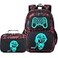 AUIVTY Boys Backpack with Lunch Box Glow in Dark Gamer Bookbag Kids Ages 412 Kindergarten Elementary Middle School Gaming Backpack Luminous Game Boy Black Red