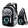 Asge School Backpack for Boys Print Backpack Teenagers Nylon Large School Bag Outdoor Reflective Daypack