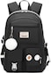 Hey Yoo Backpack for Girls Bookbag Cute School Bag College Middle High Elementary School Backpack for Teen Girls Black