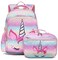 JIANYA Kids Backpack for School Girls Unicorn Backpack with Lunch Box Preschool Kindergarten Bookbag with Chest Strap