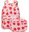 JIANYA Backpack for Girls Elementary Kids Bookbag School Backpack with Lunch box StrawberryPink