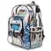 Keepcross Clear Backpack Heavy Duty for School College Work WaterResistant Transparent Bookbag with Padded Straps for Boys Girls Adults Black16 Inch
