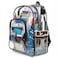 Keepcross Clear Backpack Heavy Duty for School College Work WaterResistant Transparent Bookbag with Padded Straps for Boys Girls Adults Black16 Inch