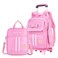 MITOWERMI Rolling Backpack for Girls Cute Trolley Bags Primary School Bookbags with Wheels Kids CarryOn Wheeled Backpack with Lunch Bag
