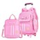 MITOWERMI Rolling Backpack for Girls Cute Trolley Bags Primary School Bookbags with Wheels Kids CarryOn Wheeled Backpack with Lunch Bag