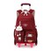 NIWEIYA Girls Rolling Backpack for School Elementary Kids Roller Backpack with Wheels School Bag Girls Wheeled Bookbag on 6 Wheels Red