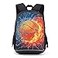CAIWEI American Football Backpack School Bag Burning basketball