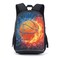 CAIWEI American Football Backpack School Bag Burning basketball