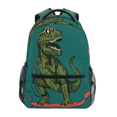 senya School Backpack Skateboard Dinosaur Teens Girls Boys Schoolbag Travel Bag