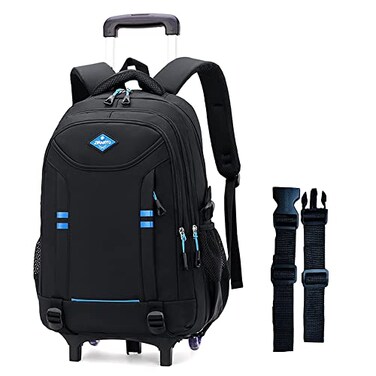 Sopnorm Rolling Backpack for Boys Elementary School Bag with Wheels Travel Trolley Bag 2 wheels and 6 wheels