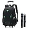Sopnorm Rolling Backpack for Boys Elementary School Bag with Wheels Travel Trolley Bag 2 wheels and 6 wheels