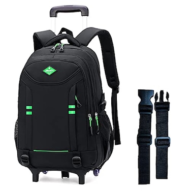 Sopnorm Rolling Backpack for Boys Elementary School Bag with Wheels Travel Trolley Bag 2 wheels and 6 wheels