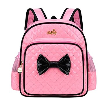 Suerico Cute Durable Waterproof Toddler Preschool Bag Kindergarten Kids Backpack for Girls pink2