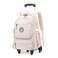 GRUOTEIS Rolling Backpack for Boys Girls Elementary Middle School Bags Boys Roller Backpack with 6 Wheels Beige