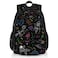 HUXINO Space Backpack for Kids Planets Astronaut Rocket Design School Bookbag Large Capacity Lightweight Backpack for Boys Girls Ages 512 Water Resistant