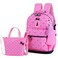 VIDOSCLA 3Pcs Heart Printing Backpack Sets Bowknot Primary Schoolbag Travel Daypack Shoulder Bag Girls Rucksack knapsack